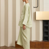 Eloise Linen Kedah Set in Pistachio