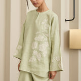 Eloise Linen Kedah Set in Pistachio