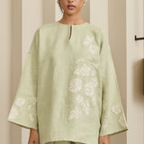 Eloise Linen Kedah Set in Pistachio