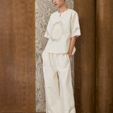 Eden Poplin Trousers in Baroque