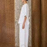 Eden Poplin Tunic in Porcelain