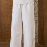 Eden Poplin Trousers in Porcelain