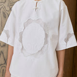 Eden Poplin Tunic in Porcelain