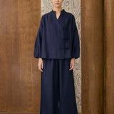 May Linen Trousers in Navy