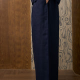 May Linen Trousers in Navy