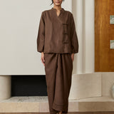 May Linen Top in Hazelwood