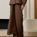 Signature Linen Knot Skirt in Hazelwood