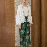Midsummer 2-Piece Ramie Kebaya Top in Porcelain