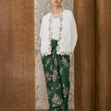Midsummer 2-Piece Ramie Kebaya Top in Porcelain