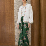 Midsummer 2-Piece Ramie Kebaya Top in Porcelain
