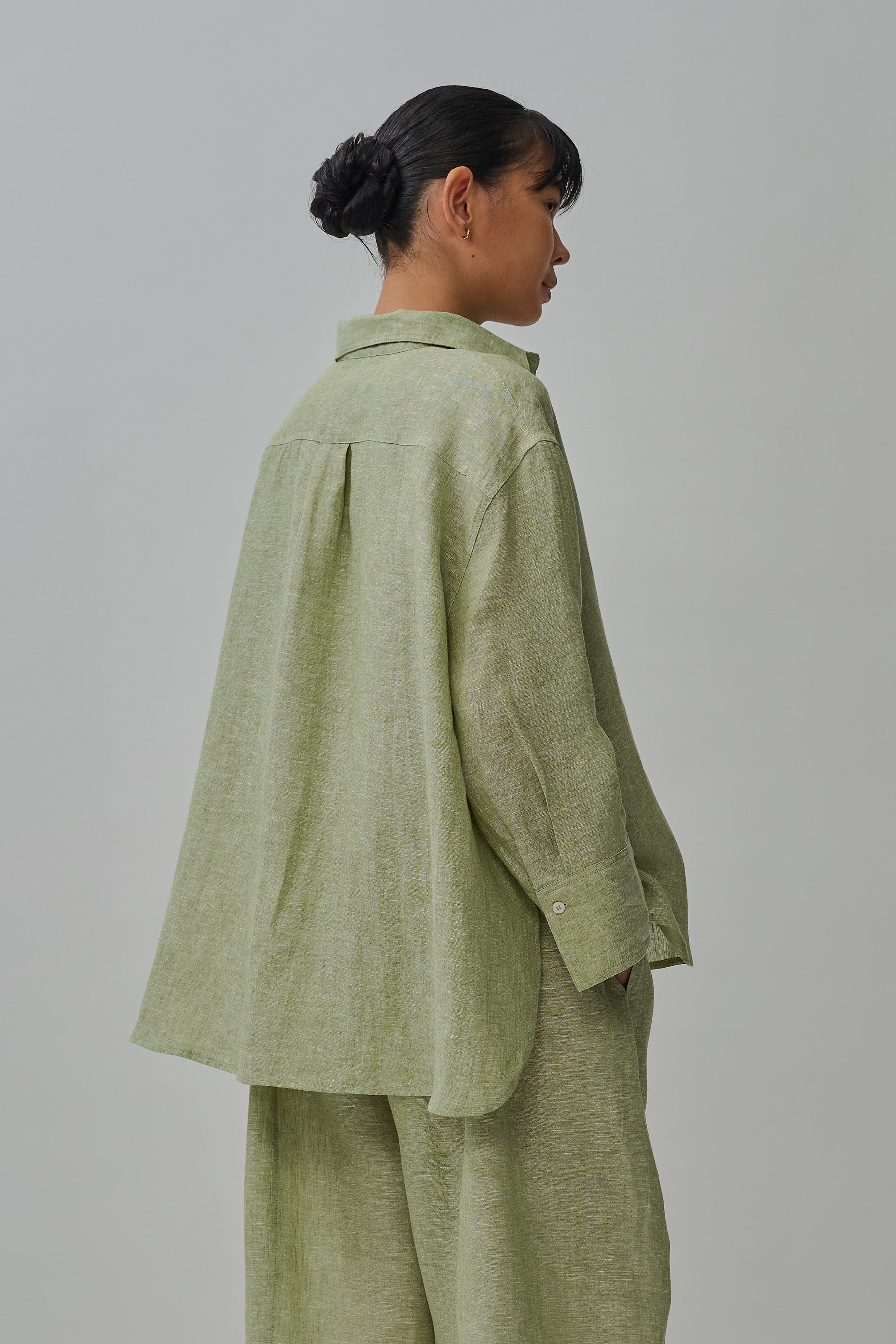 Friday Linen Shirt in Melon