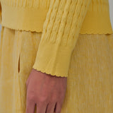 Iris Cable-Knit Cardigan in Mango