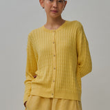 Iris Cable-Knit Cardigan in Mango