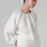 Cloud Linen Blouse in White