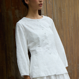 Curator Broderie Waistcoat in White