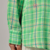 Statement Button-Back Shirt in Meadow