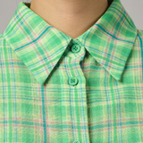 Statement Button-Back Shirt in Meadow