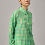 Statement Button-Back Shirt in Meadow