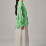 Statement Button-Back Shirt in Meadow