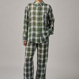 Avenue Pants in Blue Plaid