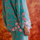 Gaia Kedah Ramie  Set in Turquoise