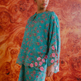 Gaia Kedah Ramie  Set in Turquoise