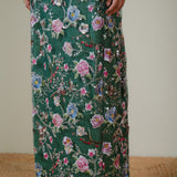 Hera Ramie Beaded Skirt in Jade