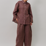 Friday Linen Shirt in Plum