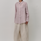 Great Linen Shirt in Lilac Gingham