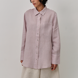 Great Linen Shirt in Lilac Gingham