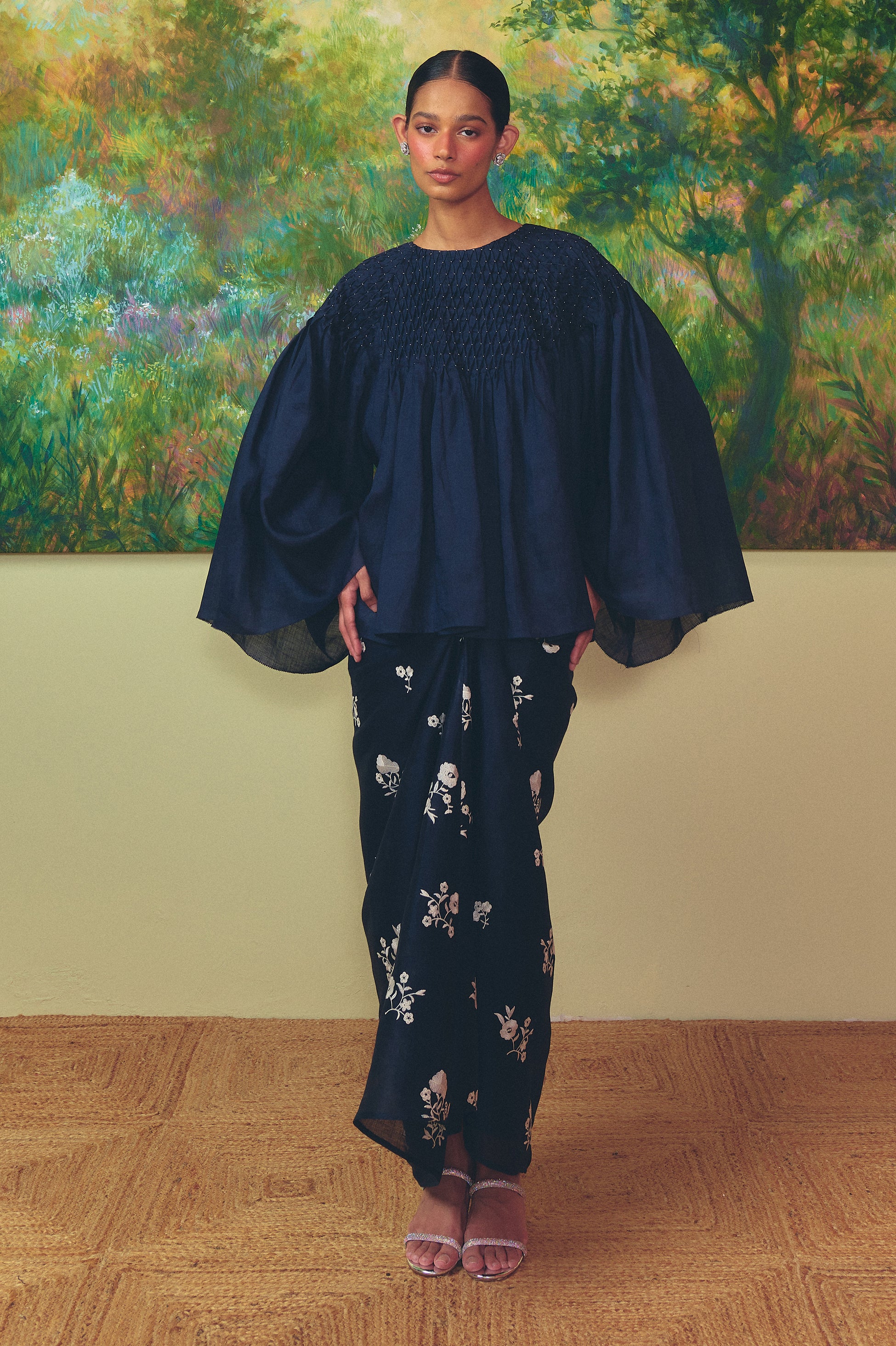 Honeycomb Blouse Blue