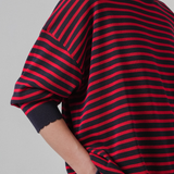 Jules Fine-Knit Jumper in Navy Stripe