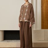 May Linen Trousers in Hazelwood