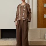 May Linen Trousers in Hazelwood