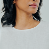 Midtown Linen Top in White