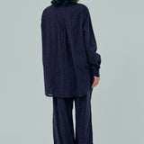 Galleria Broderie Shirt in Navy