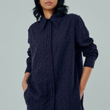 Galleria Broderie Shirt in Navy