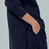 Friday Broderie Trousers in Navy
