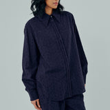 Galleria Broderie Shirt in Navy