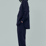 Galleria Broderie Shirt in Navy