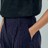 Friday Broderie Trousers in Navy