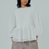 Athena Ramie Blouse in White