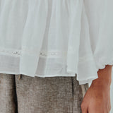 Athena Ramie Blouse in White
