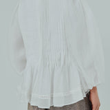 Athena Ramie Blouse in White