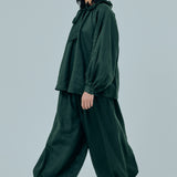 Studio Ramie Balloon Trousers in Emerald