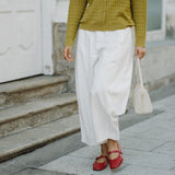 Iris Cable-Knit Cardigan in Chartreuse