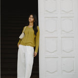 Sculptor Barrel Trousers in White