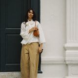 Sculptor Barrel Trousers in Camel
