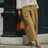 Sculptor Barrel Trousers in Camel