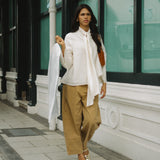 Sculptor Barrel Trousers in Camel